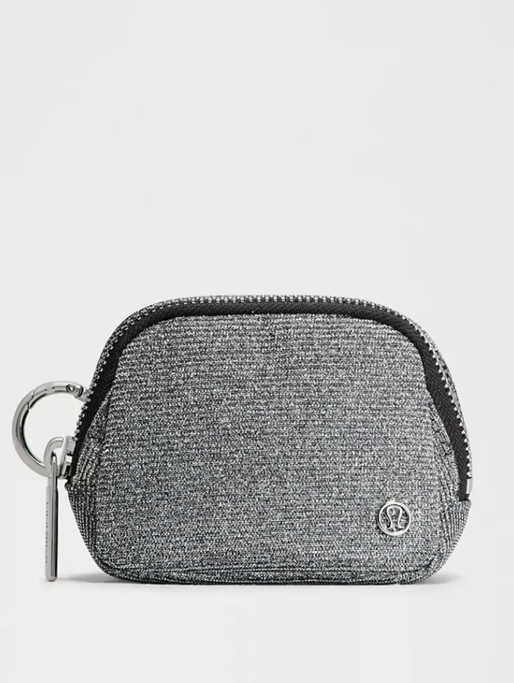 NWT‎ Lululemon Everywhere Belt Bag Nano Glitter Gray Mini Clip Pouch Keychain